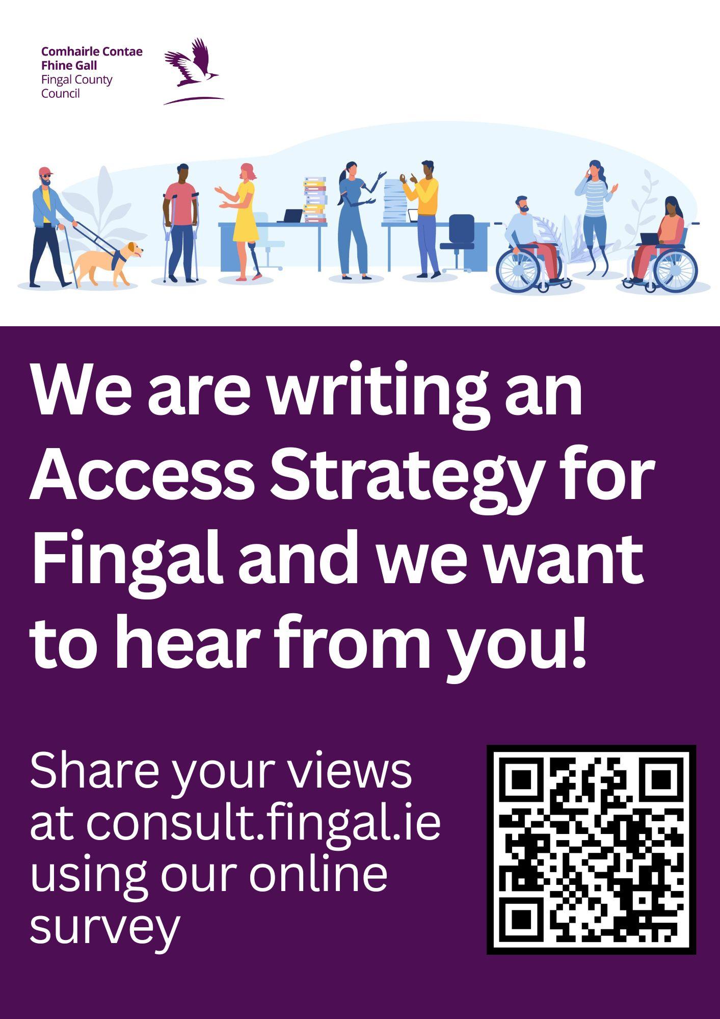 Access strategy poster with QR code